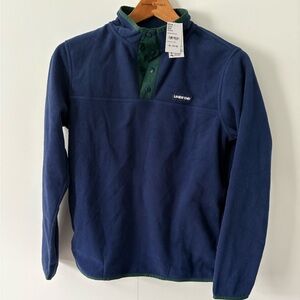 Lands’ End kids snap neck fleece pullover